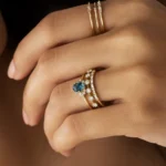 18K Solid Gold Stargaze Ring, 1.02ct. Oval Cut Greenish Blue Montana Sapphire Gold Ring - Image 7