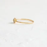 14k Solid Gold Navy Mini Cluster Ring - Image 3