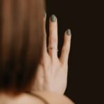 Diamond Distance Ring, Diamond Moissanite Engagement Ring 18karat Gold Ring - Image 3