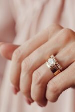 14k Wedding Gold Ring ,Engagement Promise Ring ,Bridesmaid Gift, Solid Gold Ring - Image 6