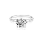 18k White Gold Moissanite Diamond Classic Solitaire Ring