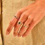 14K Solid Gold Emerald Engagement Ring - 图片 7