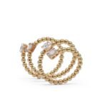 14k Gold Natural Diamond Wrap Ring - Image 2
