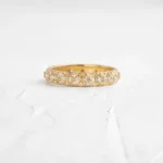 14k Gold Lab-Grown Diamond Pyramid Band