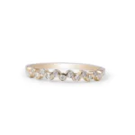 18k Gold Natural Diamond Stacking Ring - Image 3