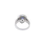14K Solid Gold Pear Shaped Blue Sapphire and Diamond Ring - 图片 9