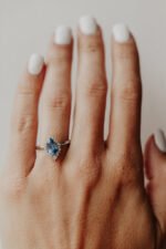 14K Solid Gold Montana Sapphire Ring - 图片 6