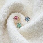 18K Solid Gold Emerald Floral Ring - Image 4