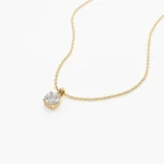 18k 纯金 0.25ctw 幻彩镶嵌璀璨钻石项链