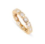 Emerald Cut Moissanite Eternity Band in 14k gold - 图片 3