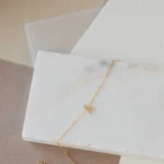 14k Solid Gold Diamond Initial Bracelet - Image 3