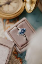 14K 纯金蒙大拿蓝宝石戒指