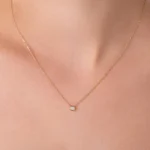 Diamond Bezel Necklace | Natural Diamond Necklace | Diamond Necklace for women - 图片 4