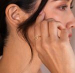 14K Solid Gold Heart Shape Diamond Ring - Image 6