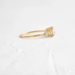 14k Solid Gold  Rose Cut Diamond Ring - Image 5