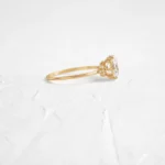 18K Solid Gold Oval Cut Lab-Grown Diamond Ring - 图片 4