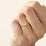 Lakeside Ring, .5ct. Yellow Cushion Cut Diamond - 图片 2