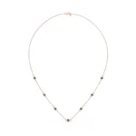 18k Solid Gold Emerald Layering Necklace - 图片 5