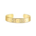 Personalized Diamond Date Cuff Bracelet - 图片 2