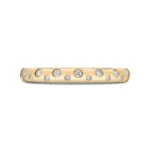 Scattered Natural Diamond Band, 14k gold wedding band for women