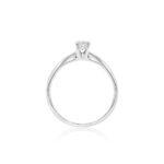 14K White Gold Moissanite Diamond Classic Solitaire Ring - Image 3