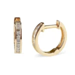 Alexandra Baguette Natural Diamond Hoops