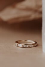 14K Solid Gold Baguette Shape Eternity Band - Image 5