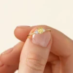 Lakeside Ring, .5ct. Yellow Cushion Cut Diamond - 图片 7