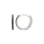 Ines Black Natural Diamond Eternity Huggies - Image 2