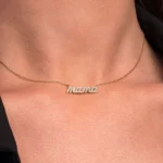 Natural Diamond Mama Necklace, Mother's Day Gift, Diamond Necklace, Mom Necklace - Image 2