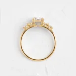 14k Solid Gold  Rose Cut Diamond Ring - Image 4