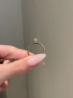 2 Carat Brilliant Oval Cut Moissanite Solitaire Engagement Ring - Image 7