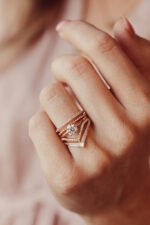 14K solid gold Thin Diamond Ring - 图片 3