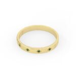 18K Solid Gold Natural Emerald Ring - 图片 2