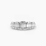 14K Graduating Baguette Diamond Anniversary Ring - Image 6