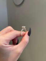 2 Carat Asher Cut Moissanite Diamond Ring 14 Karat Gold - 图片 2