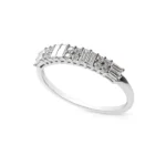 14K solid gold brilliant and baguette diamond ring - 图片 4