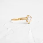 Threaded Ring, 0.7ct. Oval Cut Diamond - Image 5