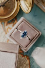 14K Solid Gold Montana Sapphire Ring - 图片 5