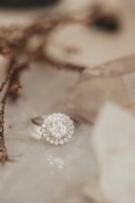 14k Solid Gold Moissanite Diamond Round Brilliant Ring - Image 2