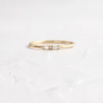14k Gold Lab-Grown Diamond Morse Code Rings Initials - 图片 5