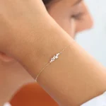 18k Solid Moissanite Diamond Cluster Bracelet - Image 5