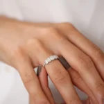 14K Graduating Baguette Diamond Anniversary Ring - Image 5