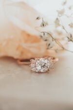18K Solid Gold Lab-Grown Diamond Marquise Ring - 图片 6