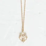 18k 纯金天然钻石轮廓项链