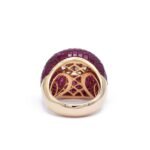 18K Solid Gold Ruby and Diamond Ring - 图片 3