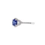 14K Solid Gold Brilliant Round Tanzanite And Diamond Ring - 图片 3