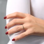 18K Solid Gold Round Emerald Eternity Band - 图片 3