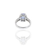 18K Solid Gold Tanzanite And Diamond Ring - Image 8