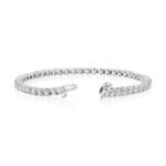 14K White Gold 4-Prong Moissanite Diamond Tennis Bracelet - 图片 3
